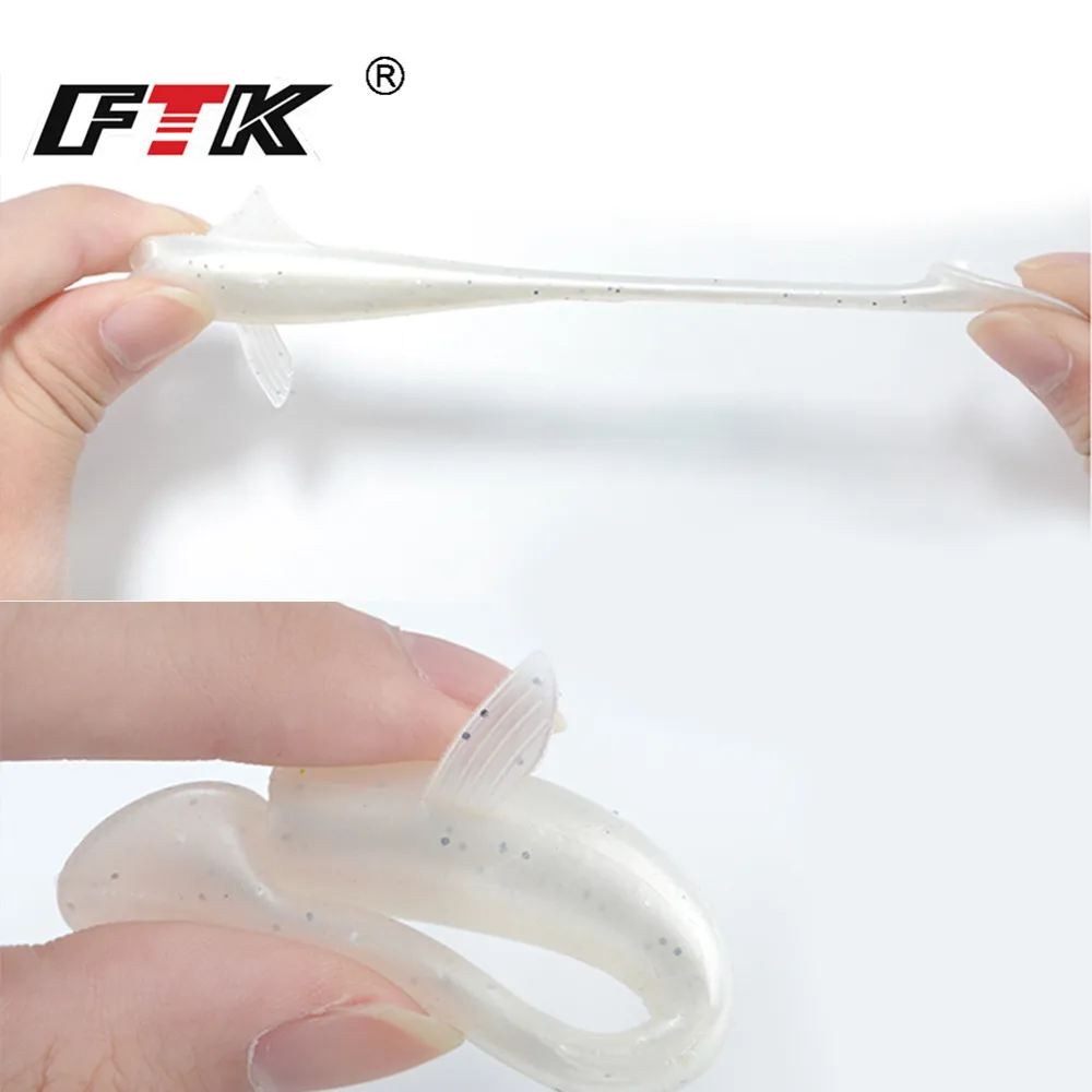 FTK-señuelo de pesca suave con cabeza plomada para lubina, anzuelo triple, 35g, 45g, 55g, Wobblers que se hunden, ojos 3D, Jigging - imagen 4