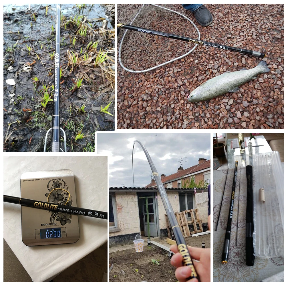 Goture GOLDLITE/RED-FOX/BREEZE caña de pescar telescópica para carpa varillas de corriente de fibra de carbono duras y ligeras con la primera parte superior de 3 puntas - imagen 2