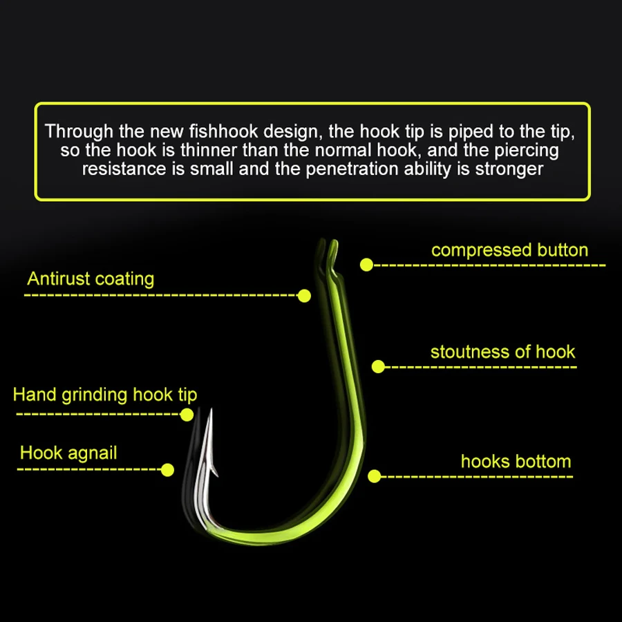 Anzuelos de Pesca de carpa de pulpo japonés, 30 piezas, de acero de alto carbono, un solo círculo con púas, juego de anzuelos circulares, con caja, Pesca T4 - imagen 2