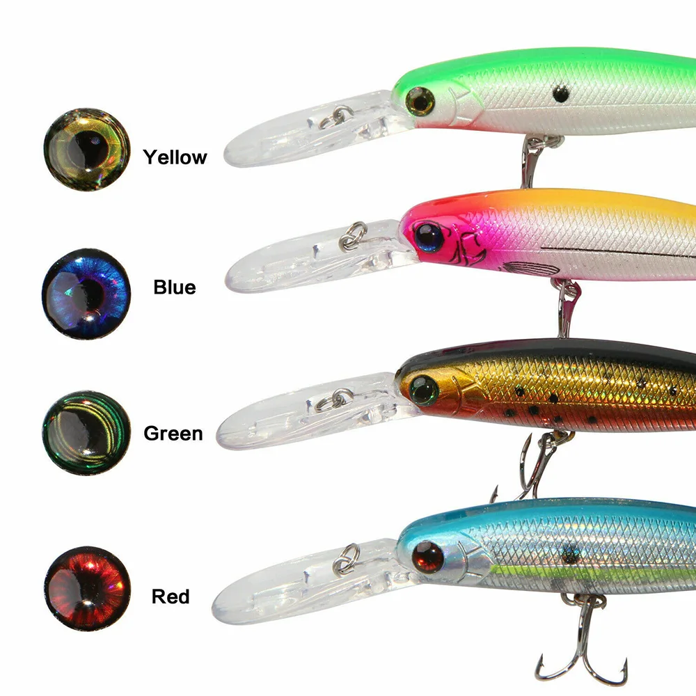 Hyaena-Señuelos de Pesca 5D, ojo de pez Artificial, Crankbait, 6mm, 8mm, 10mm - imagen 4