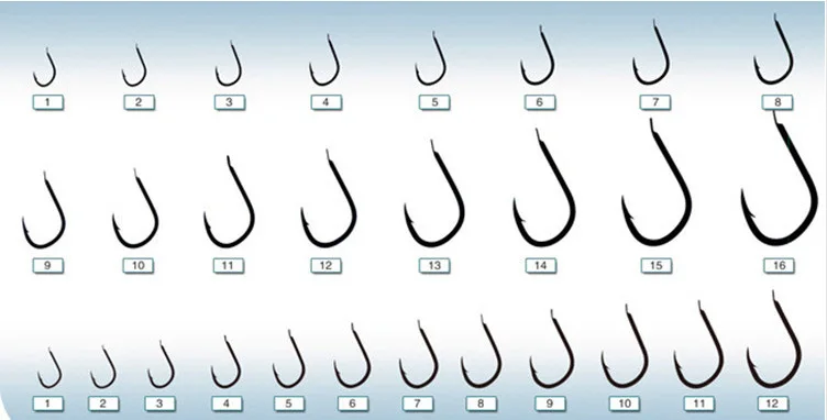 Gancho de púas de pesca de acero de alto carbono, tamaño número 2-12 #, lote de anzuelos japoneses, 2 bolsas - imagen 3