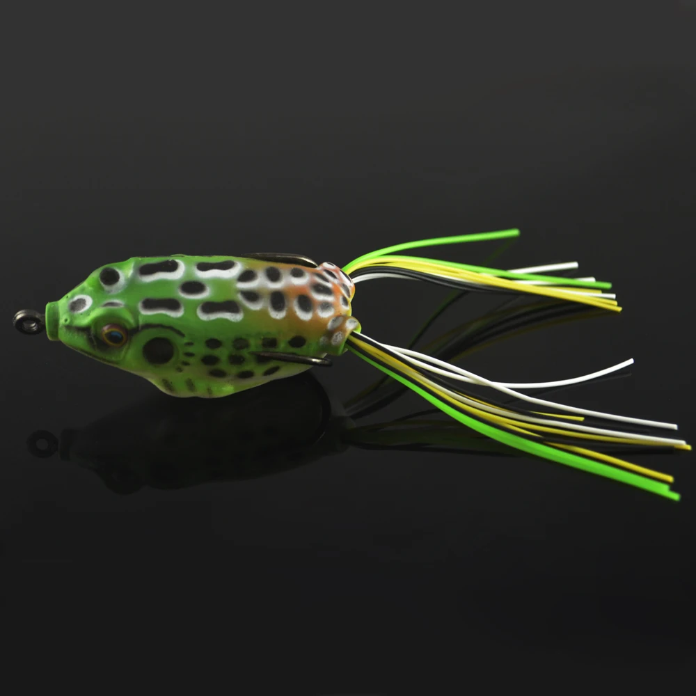 MNFT-señuelo de pesca de plástico japonés, cebo blando de tubo blando, anzuelos triples, Rana Topwater Ray, 6,0 CM, 13G, novedad, 1 unidad - imagen 2