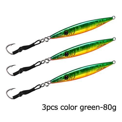 3pcs Green 80g