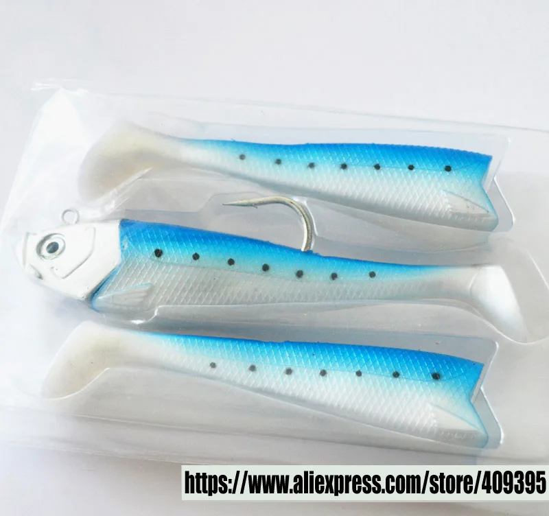 Señuelo de pesca de juego pesado, Jig Head, Soft Boby Lure, Jigging, Boat, 18,5 cm, 330g, 1 paquete - imagen 3