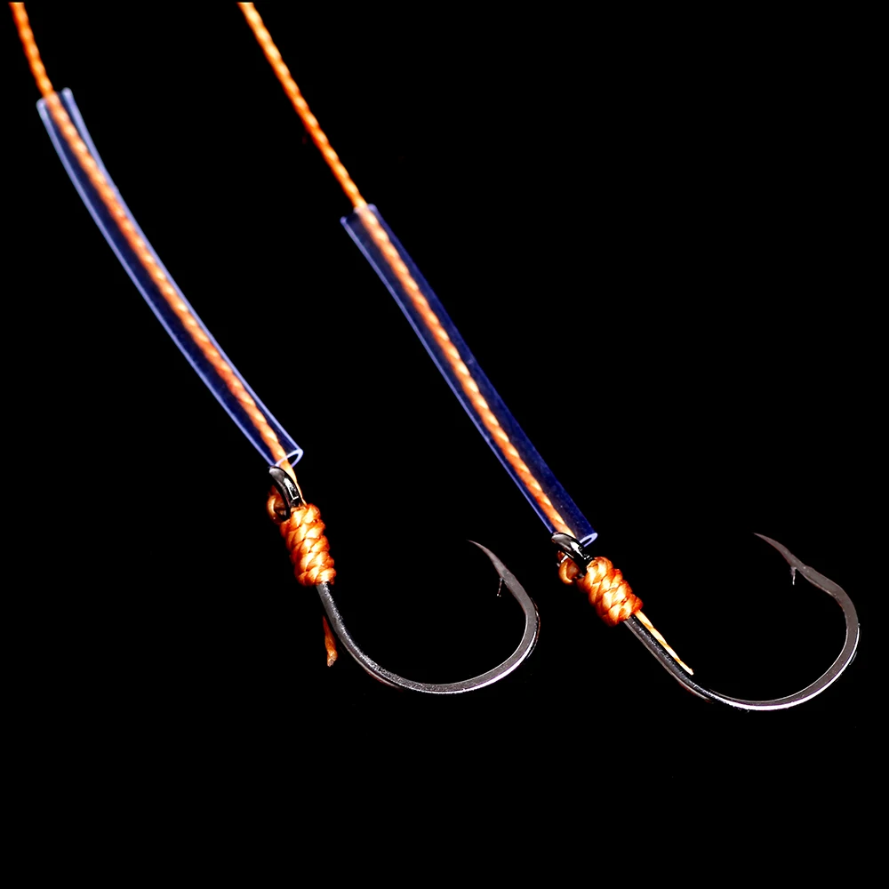 FISH KING-Soporte de cable de plástico con anillo de conexión, trampa pequeña, línea de PE, 6 ganchos, jaula para Señuelos de Pesca, 1 unidad - imagen 4