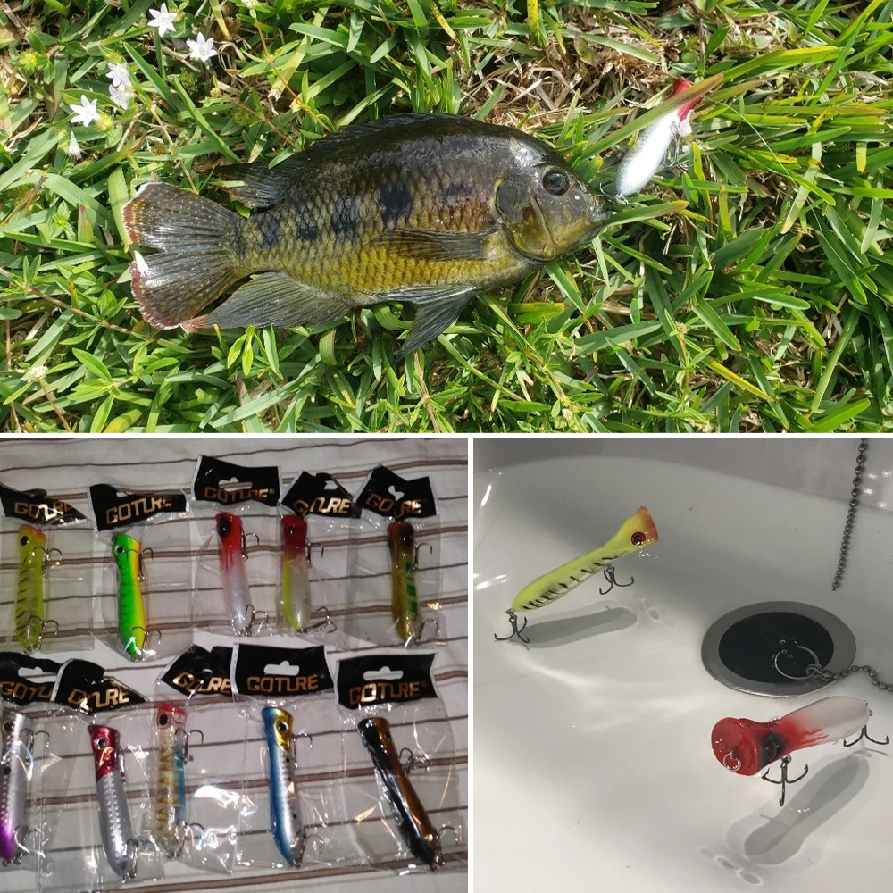 Goture-señuelo de Pesca Popper, Wobblers Crankbaits Isca Artificial, 8cm/11,6g, para Pesca en agua dulce y salada, 10 unidades - imagen 2