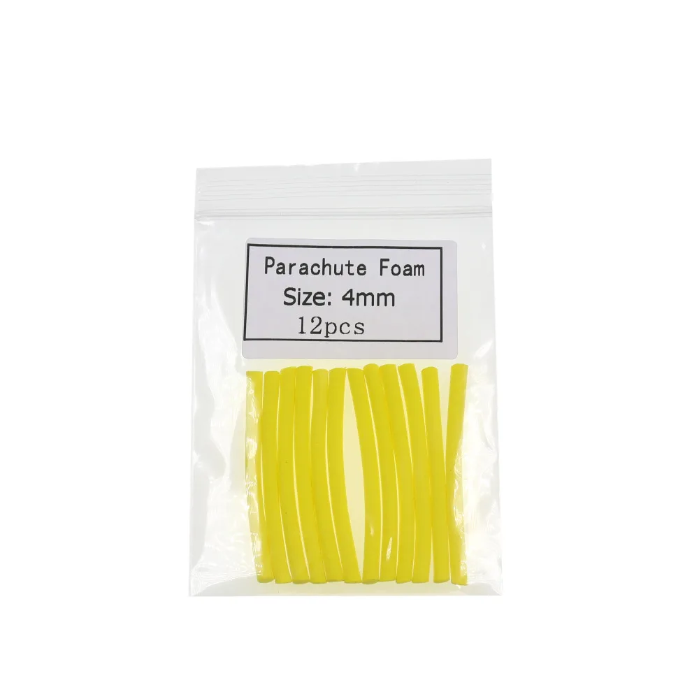 12 unids/pack terrestre atado de moscas paracaídas poste de espuma cilindro para Boobie mosca seca atado estimulador hierba tolva escarabajo araña mosca - imagen 5