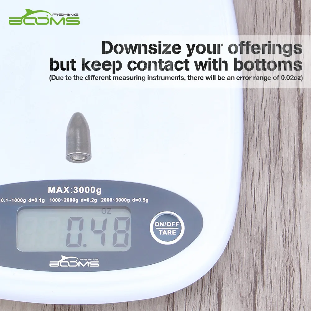 Booms Fishing bala de tungsteno con cuentas de vidrio, almacenamiento en estuche pequeño, uso en aparejo de Texas y aparejo de Carolina - imagen 4