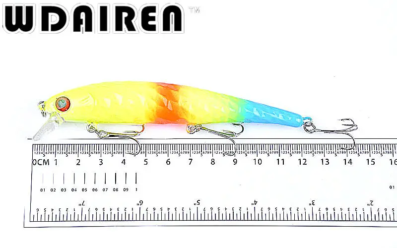 Señuelo duro de Pesca para natación profunda, aparejos de Pesca y 14g de 12cm, cebo flotante para pececillos, Wobbler, Japón, ST-384 Crankbait, 6 unids/lote - imagen 5