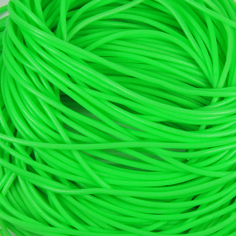 Bimoo-tubo luminoso de silicona suave para aparejo de agua salada, Material de goma suave, color verde oscuro, 2m/bolsa, 3mm - imagen 4