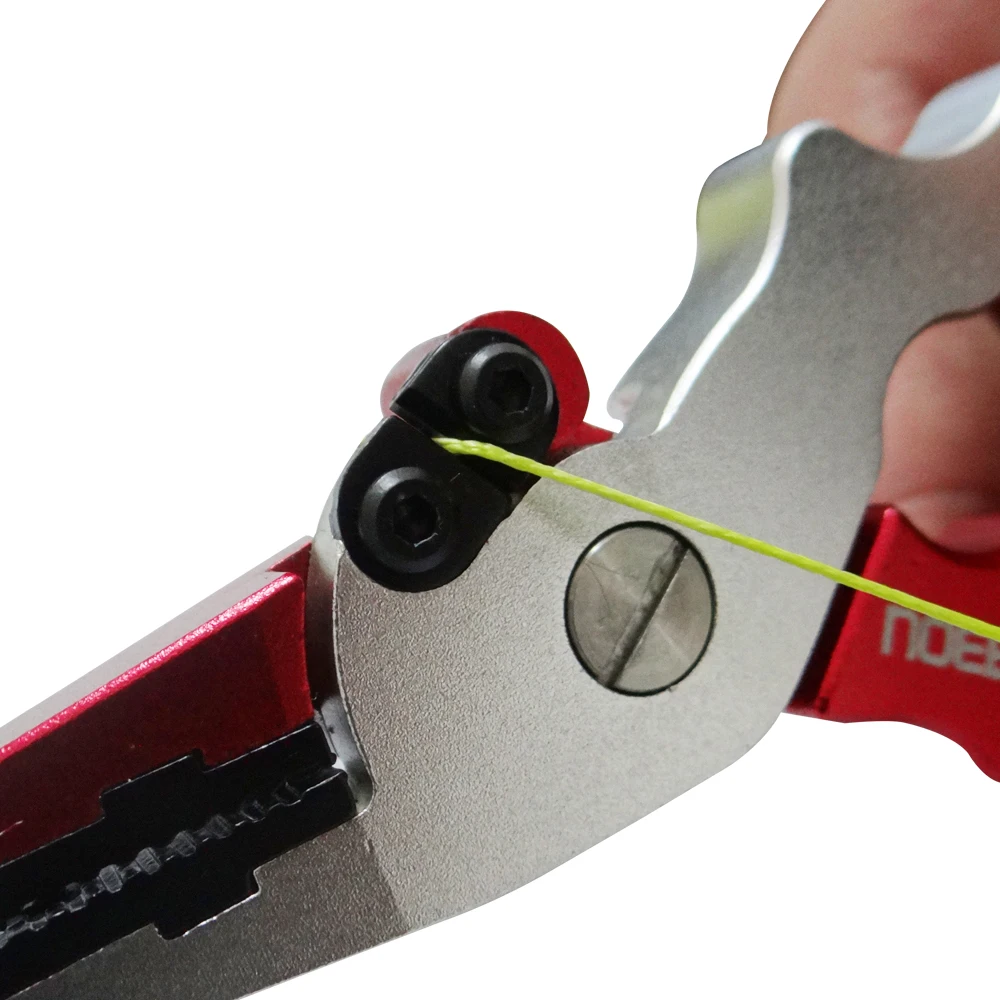 NOEBY-Alicates de pesca de acero inoxidable, herramientas de pesca multifuncionales, hoja de acero de tungsteno, alicates de gancho, 175mm, 81g - imagen 4