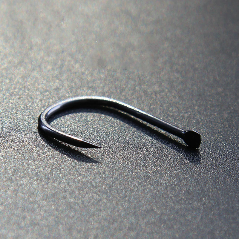 Anzuelo de pesca de acero con alto contenido de carbono, accesorio de pesca con púas 1 #-12 #, forma de punta Triangular, anzuelo de cebo, río, 500 Uds. - imagen 2