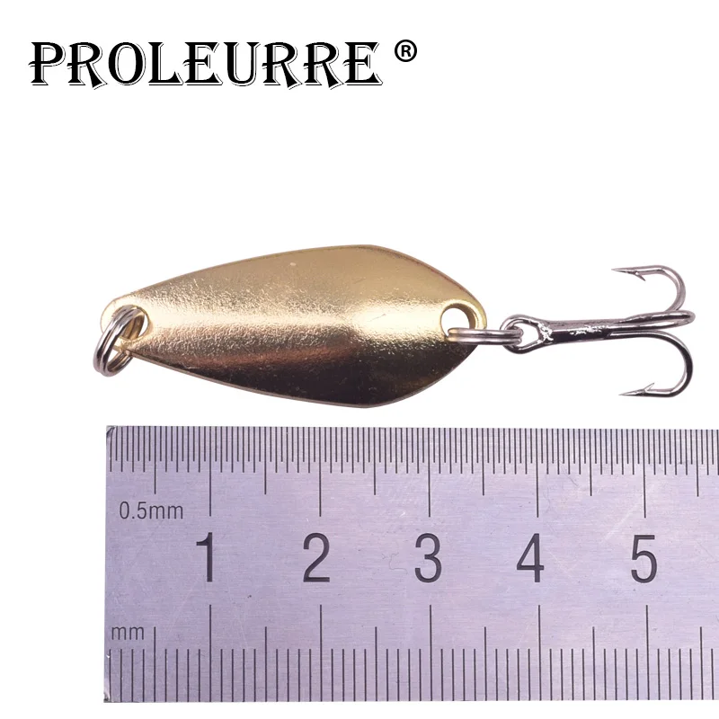 Proleurre-señuelo de pesca de Metal, cebo duro de 3,5 cm y 4g, con lentejuelas, anzuelo triple de ruido, 4 unidades por lote - imagen 5