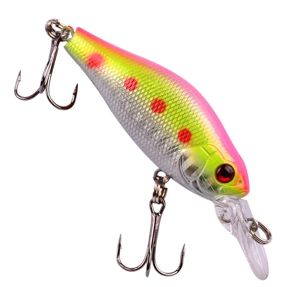 Señuelo de Pesca Minnow Wobblers, 7cm, 8,1g, Crankbait flotante, cebo duro de plástico Artificial, aparejos de Pesca de carpa, 1 Uds. - imagen 5