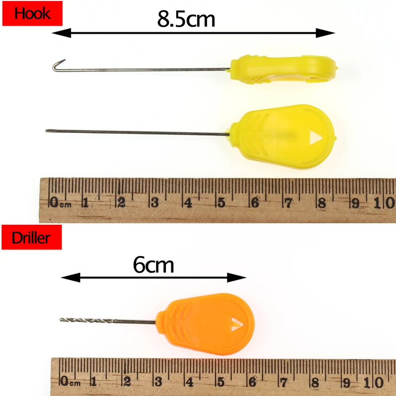 Herramienta de aparejo de pesca de carpa, gancho de aguja de perforación, aparejos de pesca gruesos, nudo de ganchillo, Boillie Pulla, 6 piezas por juego - imagen 2