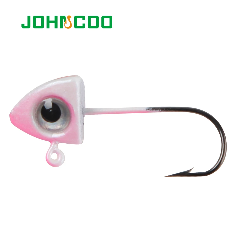 JOHNCOO-anzuelos de pesca con cabeza de púas, 2g, 3g, 3D, Mustad, Jigging, 3 colores, 5 uds./lote - imagen 4