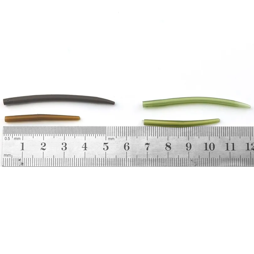 MNFT-accesorios de pesca de carpa, Clips de plomo seguros y conos de cola de goma, línea de Color marrón, mangas de gancho, aparejo de pelo, pesca en el lago, 10 Uds. - imagen 4