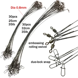 Líder de acero con giratorio Double Lock – 17/21cm