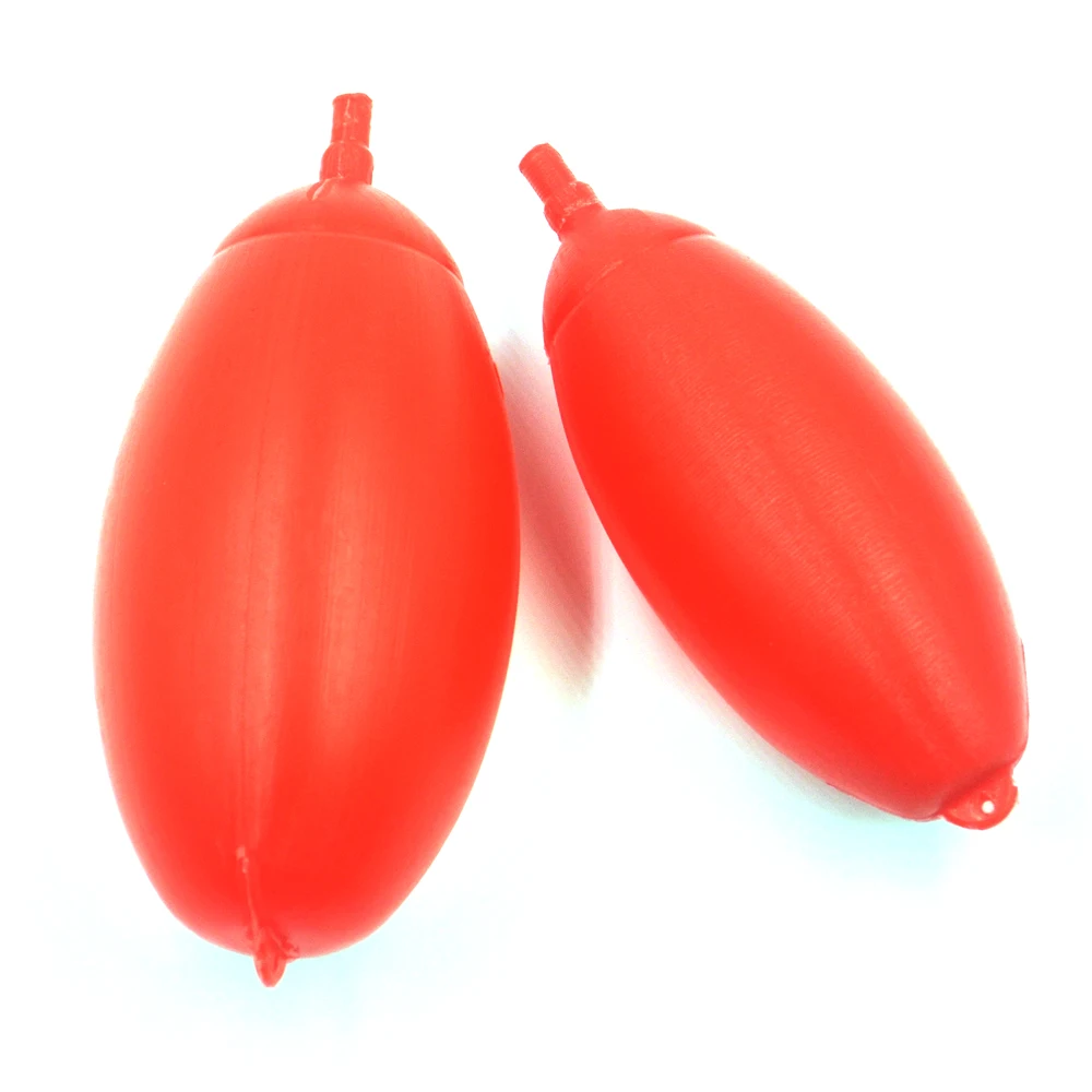 MNFT 4 Uds flotadores de pesca de mar de plástico de gran barriga roja con agujero flotador de pesca de gran flotabilidad herramienta de aparejos tamaño S L - imagen 4