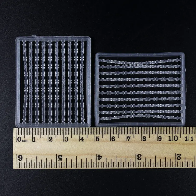 Bimoo-100 topes/tarjeta para pescar carpas, accesorio para el pelo de pesca, cebo Boilie, forma de mancuerna, Bobbe, plástico transparente - imagen 3