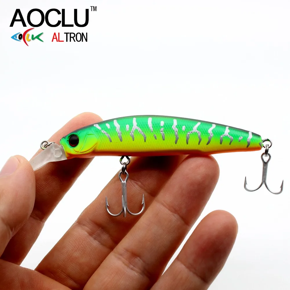 AOCLU-Señuelo flotante Minnow Hard Bait Wobbler Cast, acción de natación constante incluso a baja velocidad, gancho VMC, 85mm, 6,3G, profundidad de buceo a 1,5 m - imagen 3