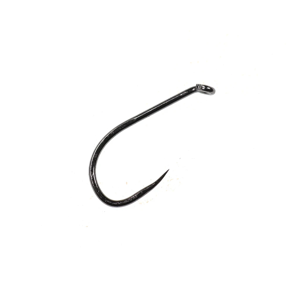 Bimoo-anzuelos de mosca seca para pesca, anzuelos para atar truchas, tamaño 12 14 16 18, Color níquel negro, 20 unidades - imagen 3