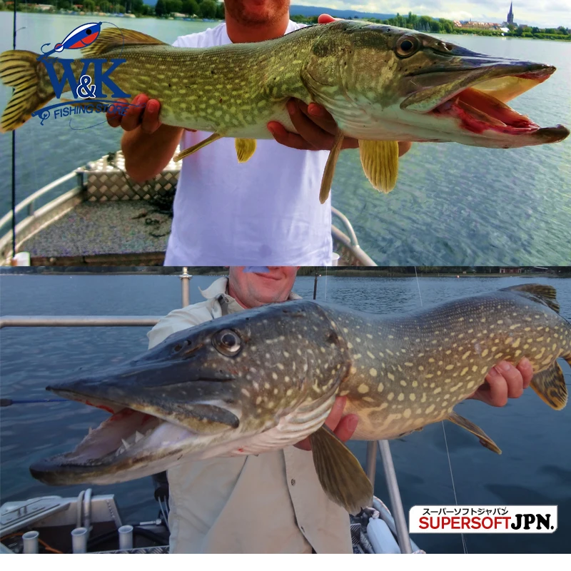 Señuelos de pesca, juego de colores, 13 colores, 11 cm, 4,3 pulgadas, señuelo suave, vinilo Flexible, Lucio y Muskie, cebo de pesca realista Shad Lu - imagen 3