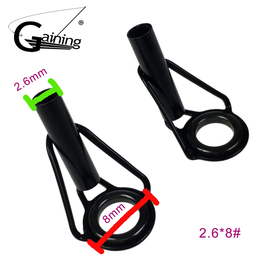 Juego de puntas de guías para caña de pescar, Kit de reparación de 80 piezas, con caja de acero inoxidable y Punta de cerámica, anillo superior, círculo, accesorios de pesca - imagen 2