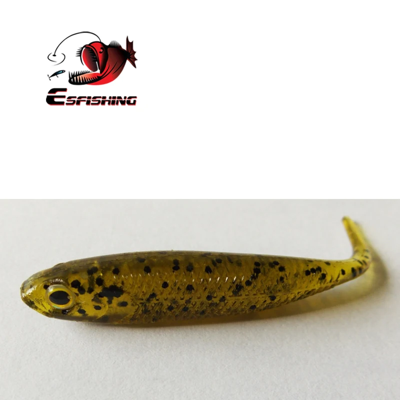 ESFISHING I Shad brillante 10 Uds 70mm 3D ojo realista Pesca cebo de silicona suave lubina trucha Lucio Isca Señuelos de Pesca artificiales aparejos - imagen 5