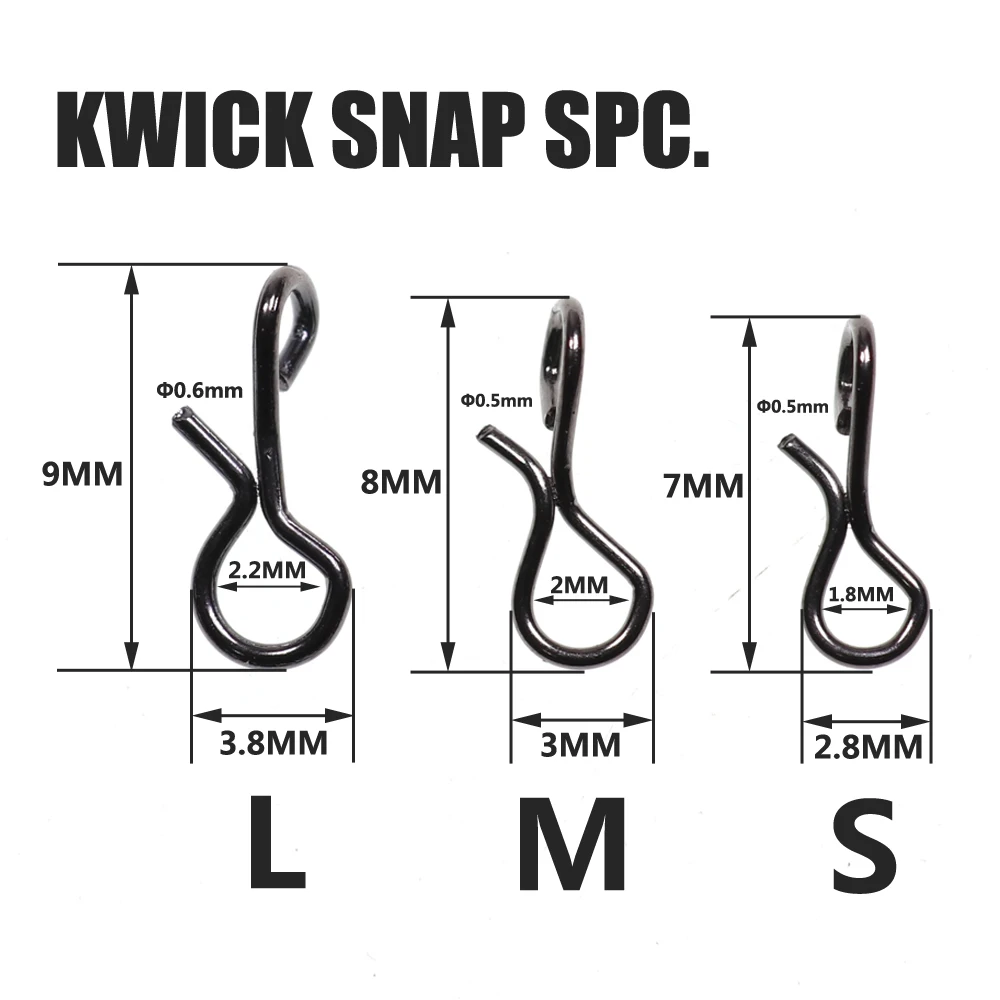 500 Uds cambio rápido Snap anzuelo señuelo pesca con mosca broches Terminal aparejos al por mayor/al por menor - imagen 3
