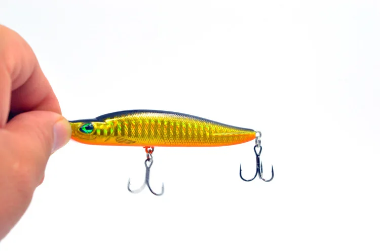 Señuelo tipo lápiz de pesca, cebo que se hunde, fundición de largo alcance, pez Culter de lubina, 9,5 cm/16g, anzuelo triple de alta calidad, 1 pieza en oferta - imagen 2