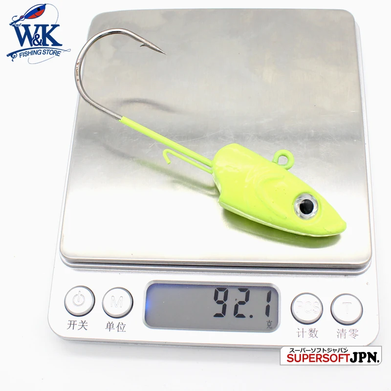 Jig Head 90g 8/0 anzuelos para señuelo suave Sayori Shad anzuelos 2 uds/pk anzuelos de pesca anzuelo de cabeza JIG colorido - imagen 3