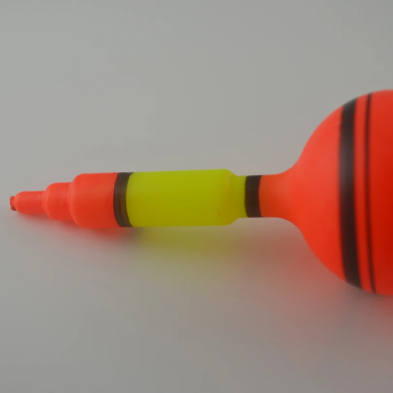 MNFT 4 unids/pack flotador de pesca de plástico naranja forma de gran barriga boya Vertical flotadores Bobbers bola aparejos de pesca - imagen 3