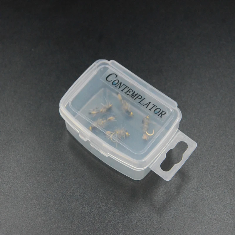 CONTEMPLADOR 4 piezas # 14 cabeza de cuentas Hares oreja cuerpo áspero fregadero rápido señuelos húmedos mortales cebo de ninfa artificial mirando caddis pesca con mosca - imagen 4