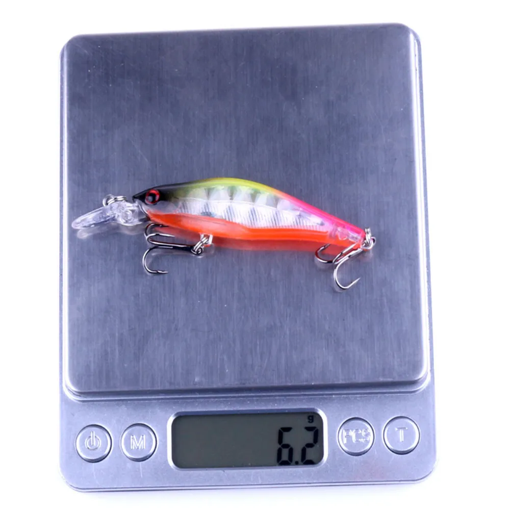 Señuelos de Pesca de pececillos, cebos duros artificiales, Crankbaits, aparejos de pesca con mosca, Wobbler Isca láser de plástico, 8 cm, 6,2g, 1 ud.