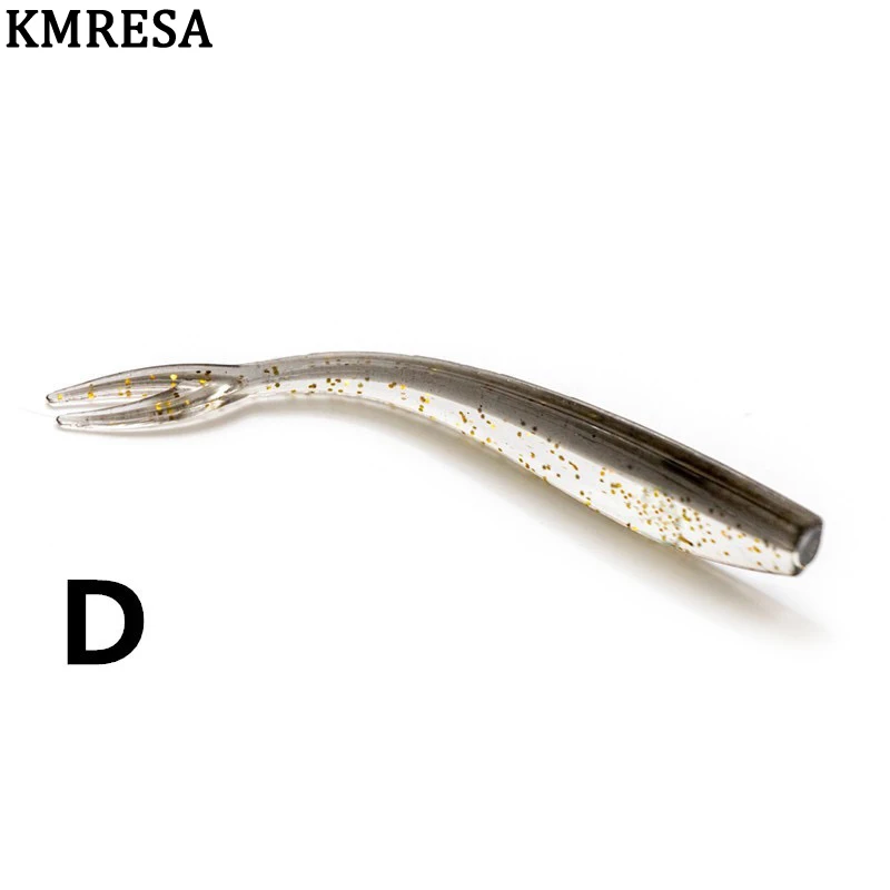 KMRESA-señuelo suave para pesca con mosca, cebo Artificial de plástico, 7cm, 2018g, novedad de 1,3, 12 unidades por lote - imagen 4