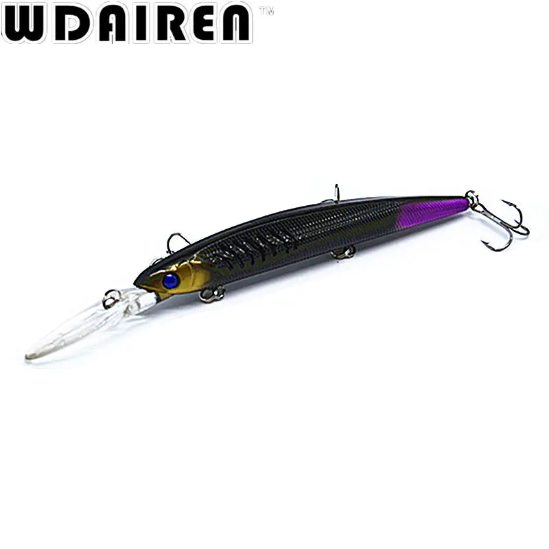 Señuelo de pesca de 14,5 cm y 12,5g, wobblers, Minnow, cebo duro con 3 ganchos de pesca, iscas artificiales para pesca, aparejos de pesca NR-206, 1 ud. - imagen 5