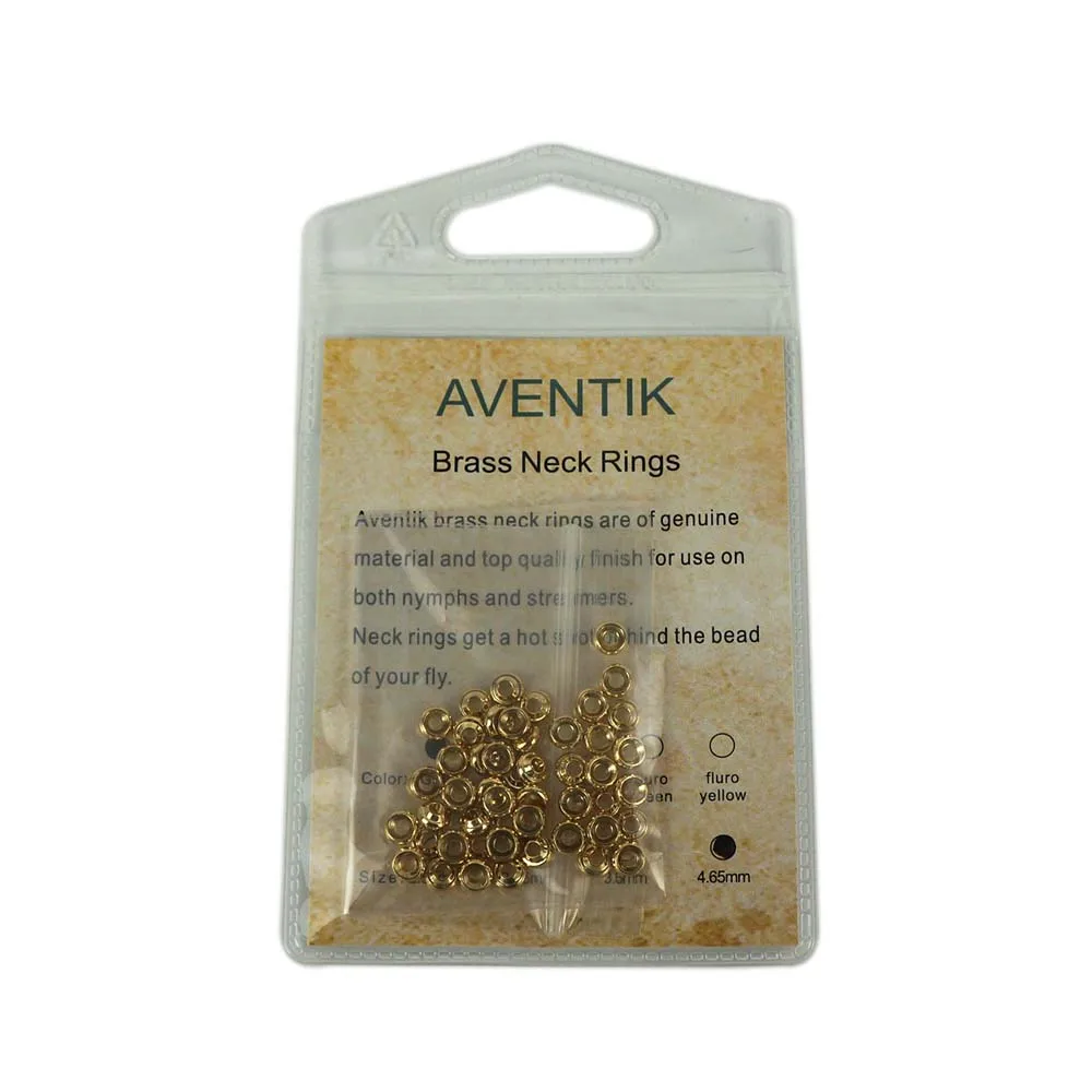 Aventik-anillos de cuello de latón para pesca con mosca, 50 piezas, materiales de atado de moscas, cuentas de cuello de latón para moscas húmedas y secas, señuelo - imagen 2