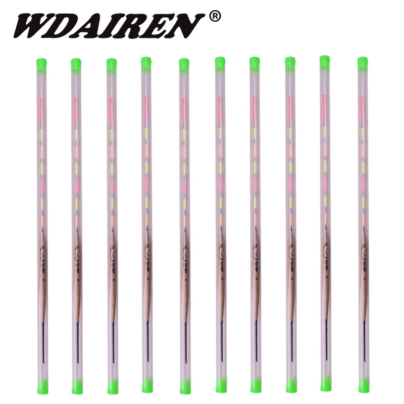 Flotadores de pesca Balsa Flotteur Peche flotadores flotantes de madera para agua poco profunda y hielo, accesorios de pesca, aparejos, 10 unidades por lote - imagen 3