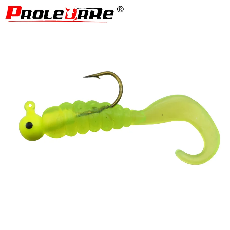 7 unids/lote cebo suave con gancho gusano cachorro realista Jig Head Señuelos de Pesca de silicona 4,8 cm 2,7g Jerkbaits Swimbait Pesca aparejos de lubina - imagen 4