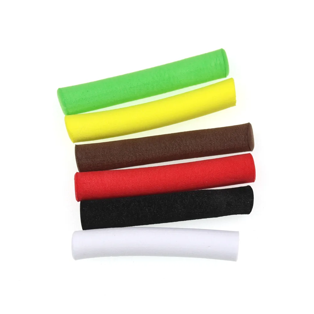 Bimoo-cilindro de espuma para pesca de carpa, 12 piezas, 8mm X 5cm, colores mezclados, Zigrig, palos Pop-Up, aparejo para el pelo, cebo de espuma, amarillo, marrón, verde, negro - imagen 5
