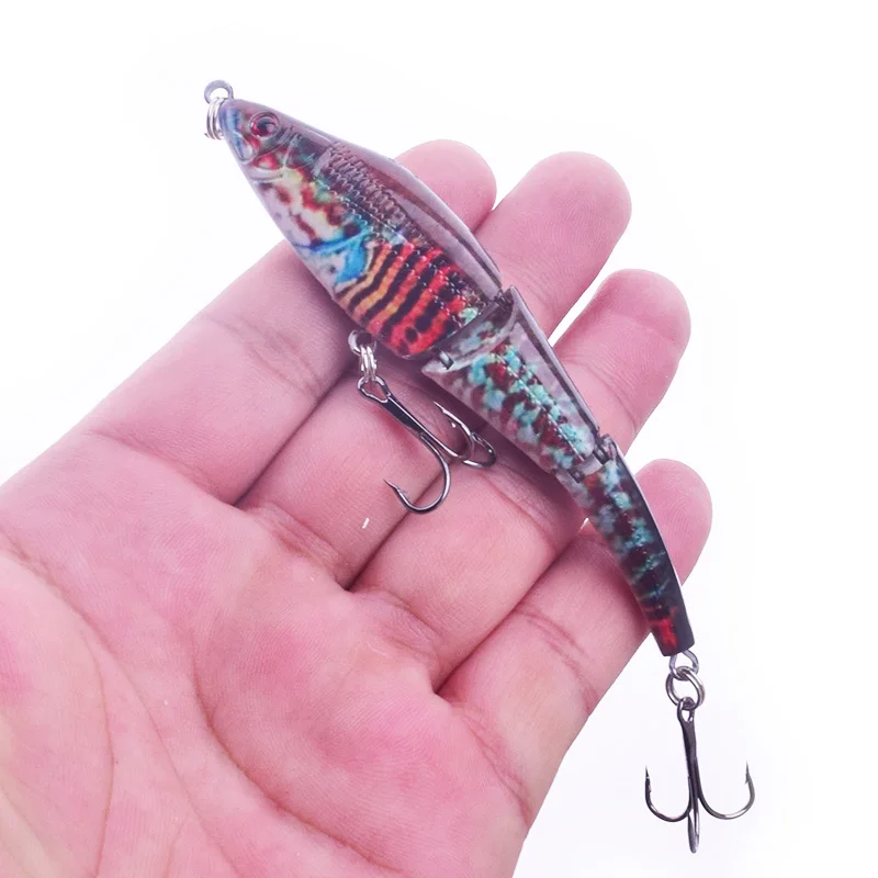 Señuelos de Pesca de varias partes, cebos de pesca de 95mm, 8g, 3 secciones, Crankbait, Wobblers, lubina, Swimbait, aparejos de pesca de hundimiento lento, 1 ud. - imagen 2