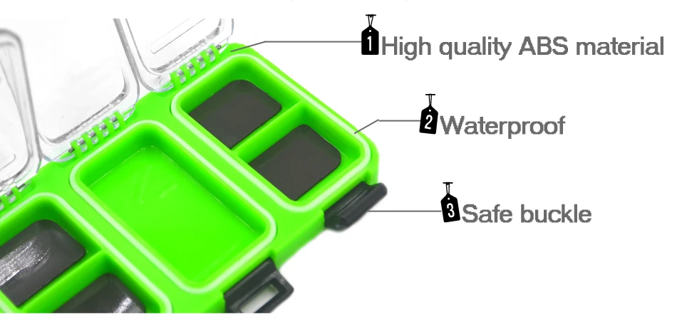 MNFT-caja de aparejos de pesca de 130g ABS, caja de anzuelos, cebo, etc., accesorios de pesca de carpa, herramientas, Caja impermeable con imán, Combo 2 en 1 - imagen 4