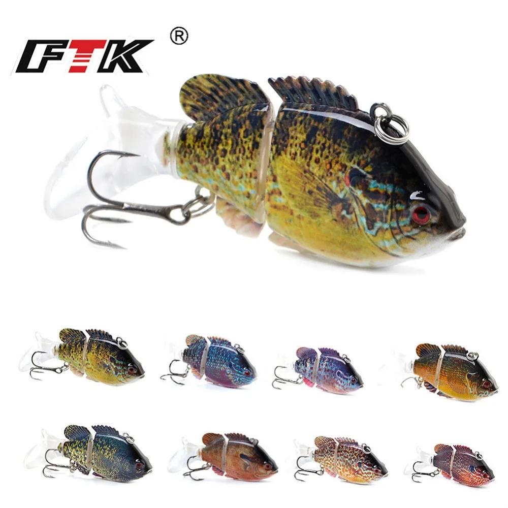 FTK 13g multiarticulado hundimiento VIB señuelo de pesca duro 2 segmentos Swimbait cebo duro Wobbler para Lucio Jerkbait Crankbaits 7,5 cm - imagen 2