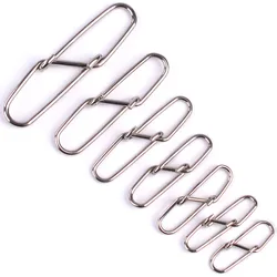 20 piezas de pasadores súper acanalados de acero inoxidable, pasador de cebo, Pin de seguridad, gancho de pesca de acero inoxidable, conector de línea, accesorios a presión