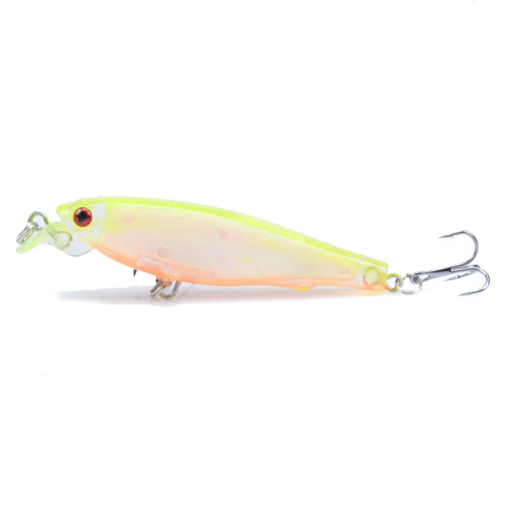 Señuelos de Pesca láser Minnow, 8cm, 7,5g, ojos 3D, Crankbait Wobblers, cebos duros de plástico artificial, aparejos de pesca, 1 ud.