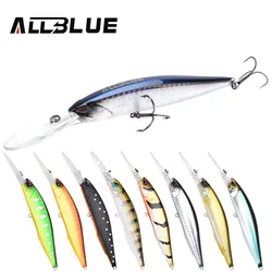 ALLBLUE Jerkbait 100DR – Señuelo suspendido 100mm con anzuelos MUSTAD