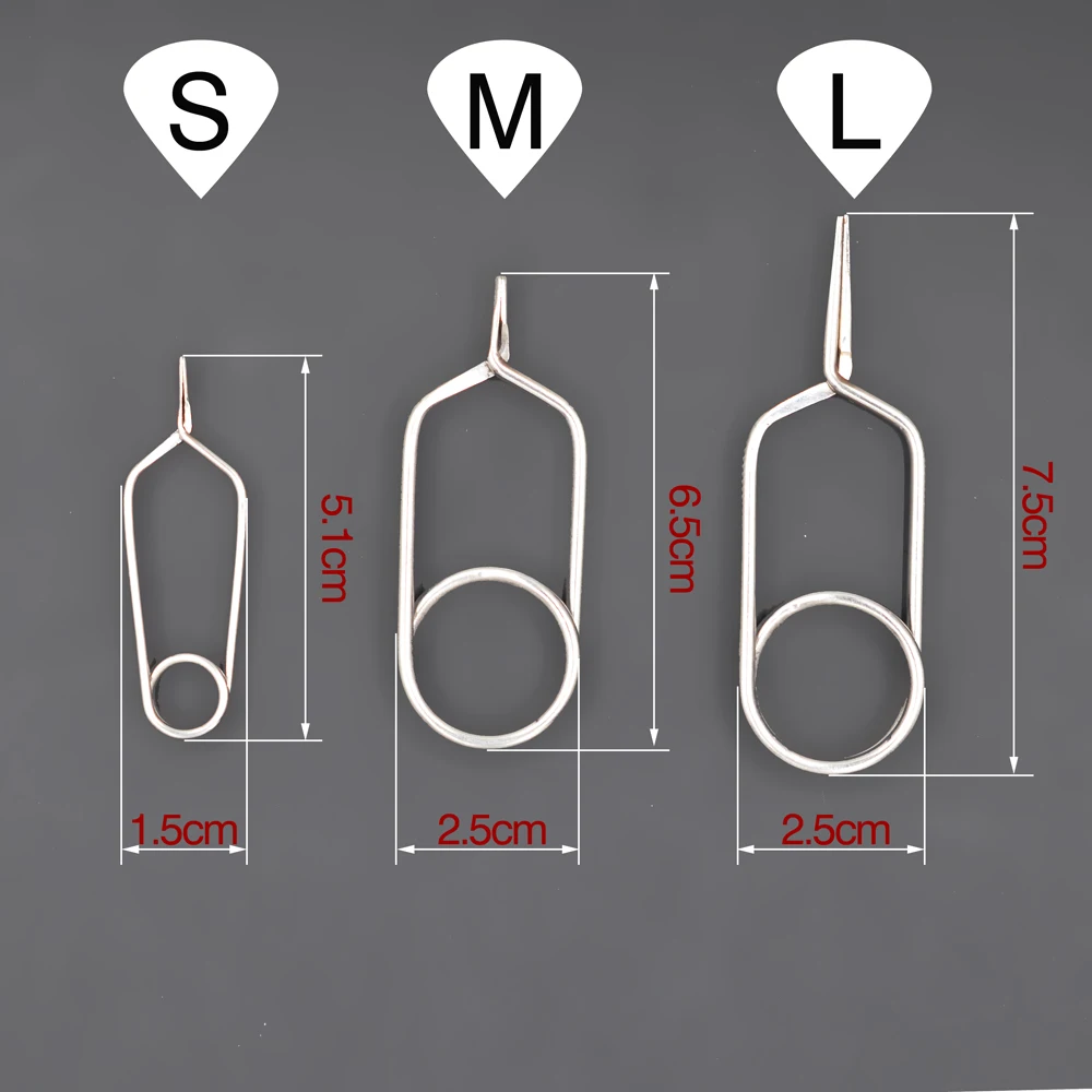MNFT L/M/S accesorios para moscas de ninfa punta de estilo inglés alicates para hackle de acero inoxidable/Clips de plumas herramientas para hacer hackle - imagen 2