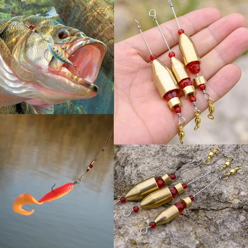 Sougayilang-Conector de anillo giratorio de pesca de latón, equipo de pesca, herramientas de aparejos - imagen 5