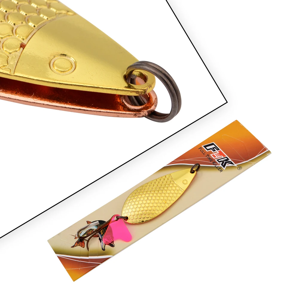 FTK-señuelo de pesca biselado, cebo de manivela, anzuelo triple, cuchara de alambre, 18g, 1 unidad - imagen 3